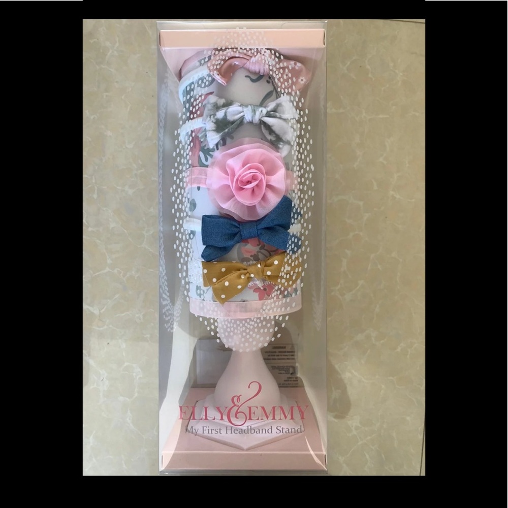 Girls headbands/bows and headband stand!